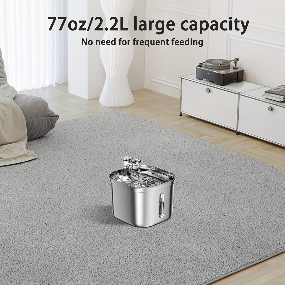 Cat Water Fountain, Stainless Steel Pet Water Fountain For Cats Inside, 3 Filters&Ultra - Quiet Pump, 73oz Automatic Dog Dispenser Water Bowl, Multiple Pets Water Fountain - WellFurr