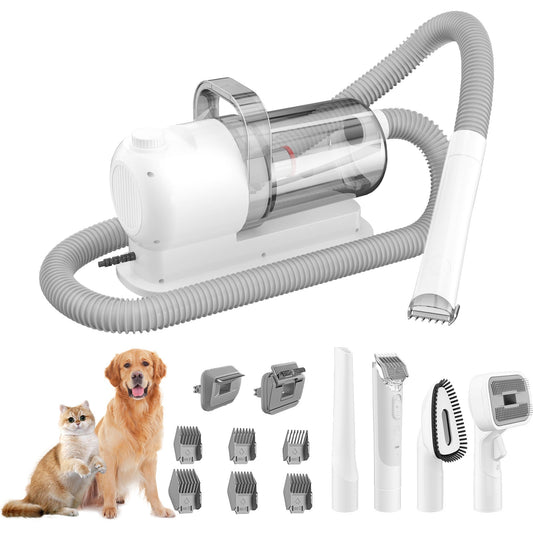 Cross - border pet multi - function hair trimmer dog vacuum cleaner set all - in - one pet beauty device vacuum cleaner hair clipper - WellFurr