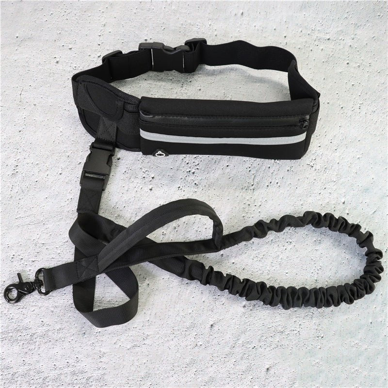 Hands - Free Dog Leash with Bungee & Waist Belt for Large Dogs - WellFurr