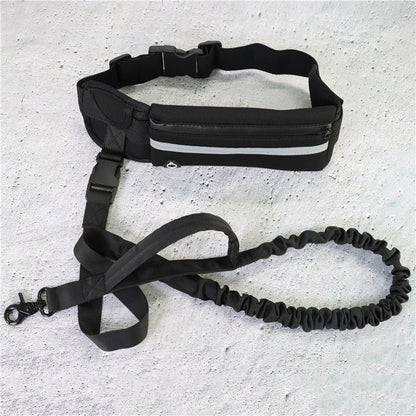 Hands - Free Dog Leash with Bungee & Waist Belt for Large Dogs - WellFurr