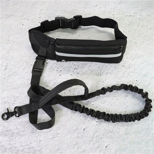 Hands - Free Dog Leash with Bungee & Waist Belt for Large Dogs - WellFurr