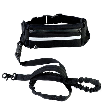 Hands - Free Dog Leash with Bungee & Waist Belt for Large Dogs - WellFurr