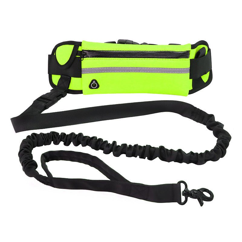 Hands - Free Dog Leash with Bungee & Waist Belt for Large Dogs - WellFurr