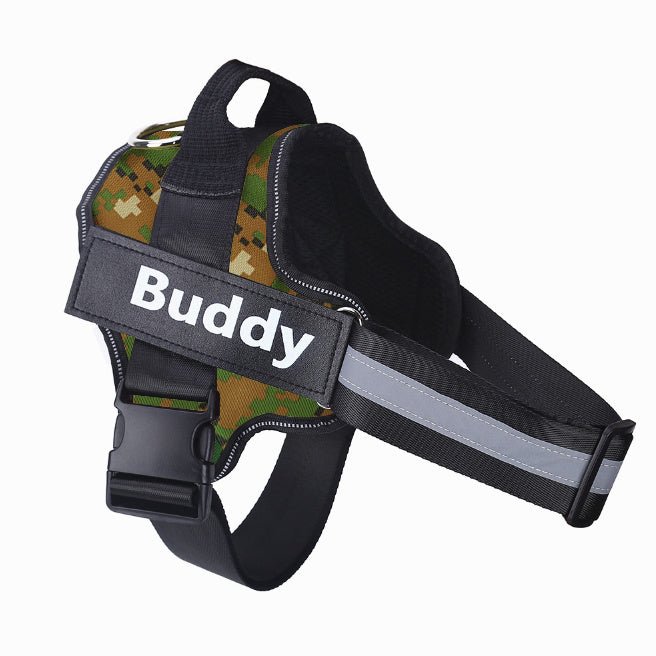 Personalize NO PULL Reflective Breathable Adjustable Dog Harness - WellFurr