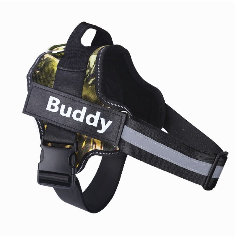 Personalize NO PULL Reflective Breathable Adjustable Dog Harness - WellFurr