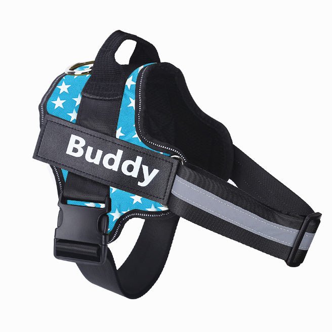 Personalize NO PULL Reflective Breathable Adjustable Dog Harness - WellFurr