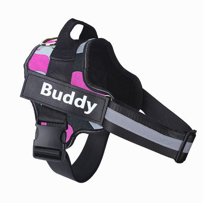 Personalize NO PULL Reflective Breathable Adjustable Dog Harness - WellFurr