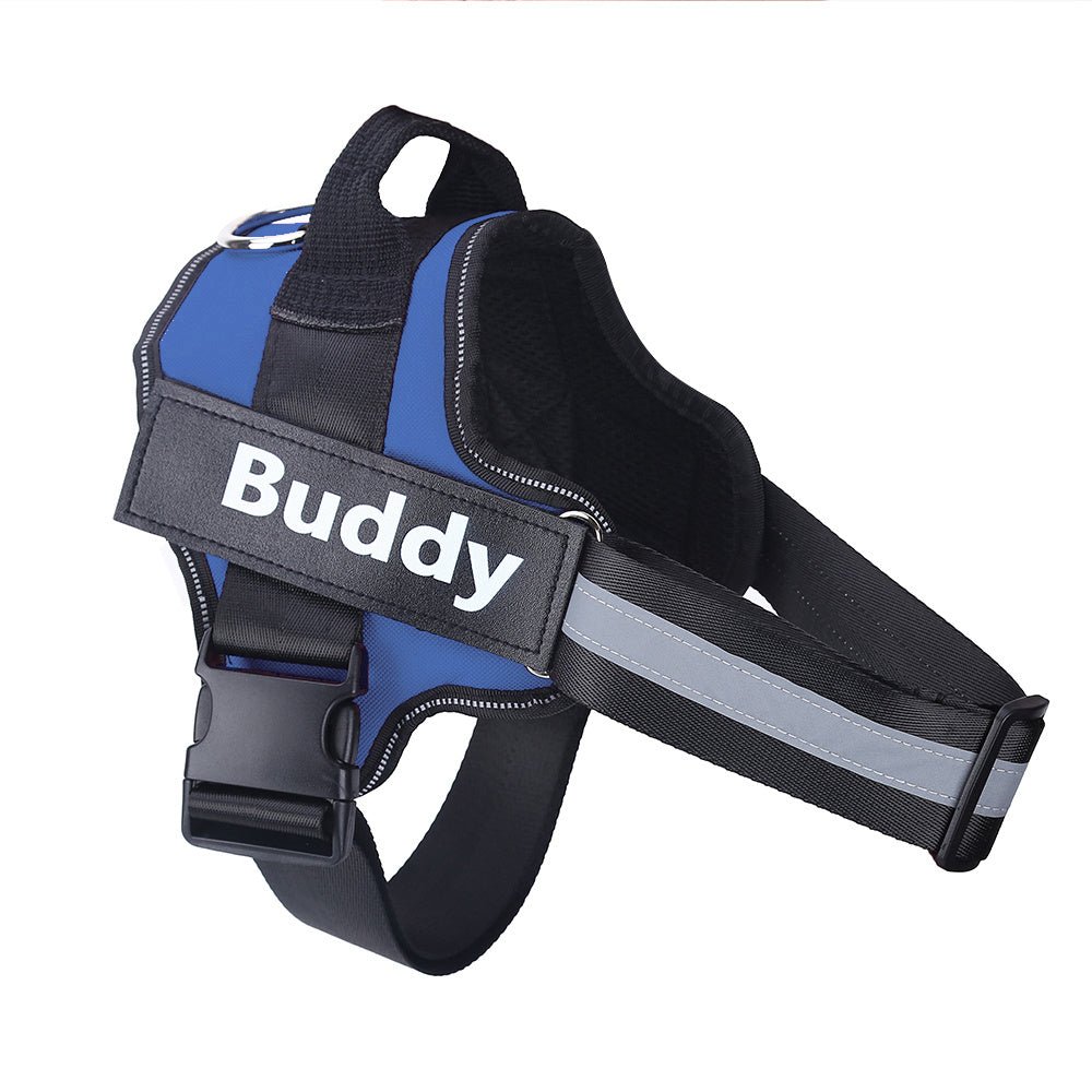 Personalize NO PULL Reflective Breathable Adjustable Dog Harness - WellFurr