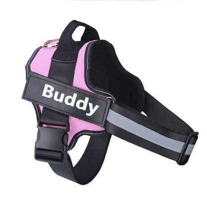 Personalize NO PULL Reflective Breathable Adjustable Dog Harness - WellFurr