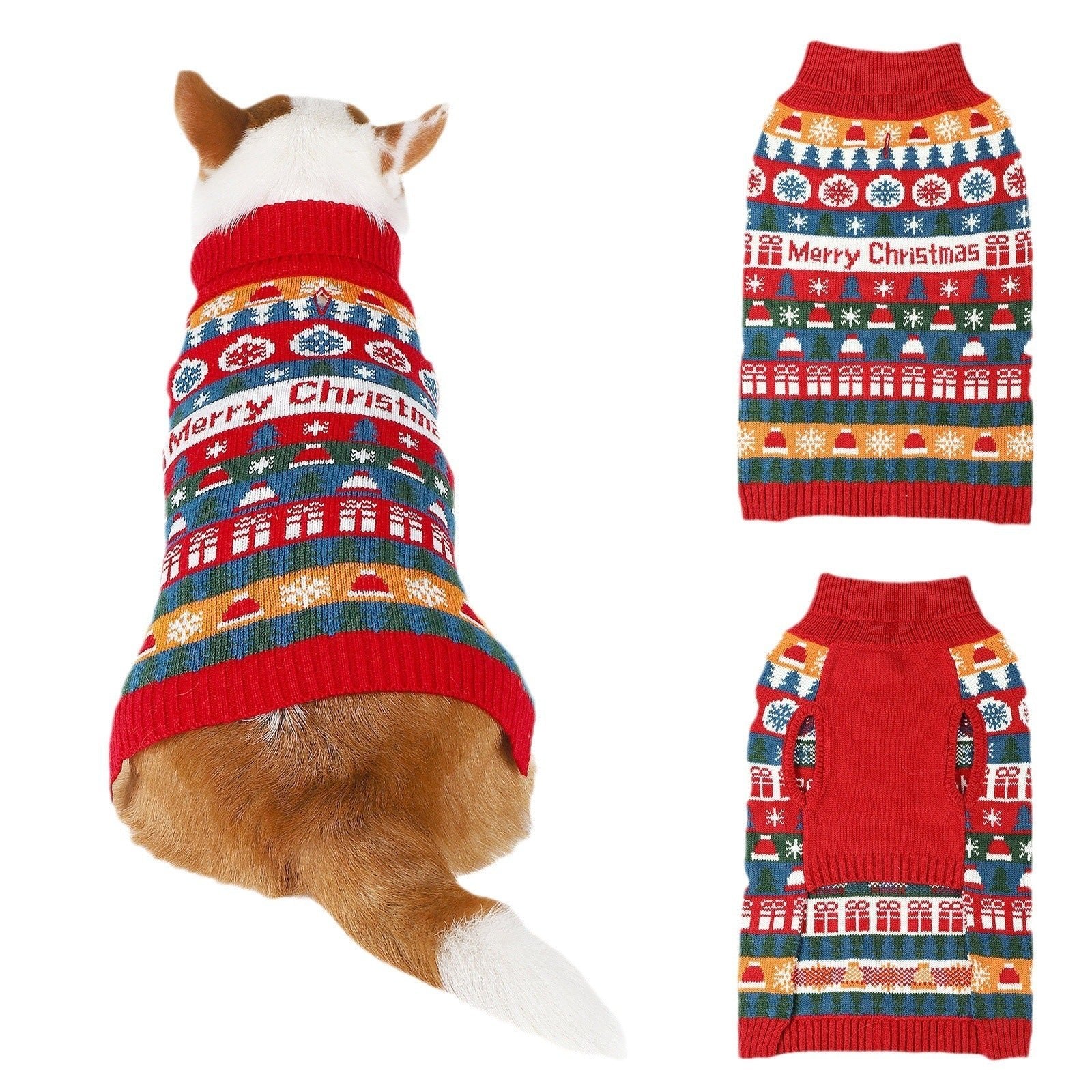 Pet Dog Christmas Turtleneck Sweater - WellFurr