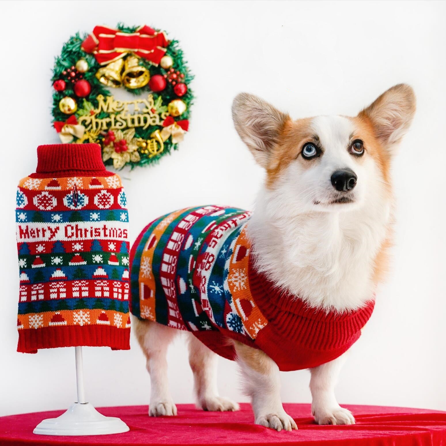 Pet Dog Christmas Turtleneck Sweater - WellFurr