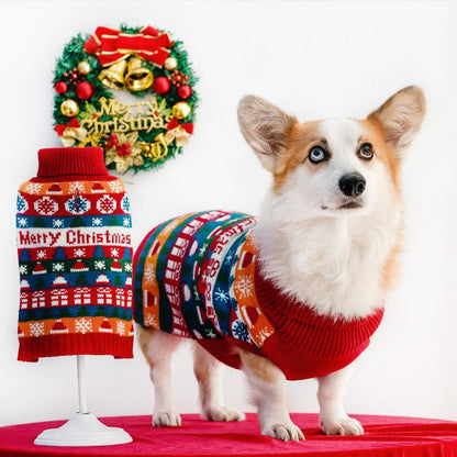 Pet Dog Christmas Turtleneck Sweater - WellFurr