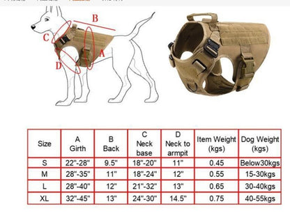 Tactical Dog Harness K9 Training Vest Dog Harness And Leash Set For - WellFurr